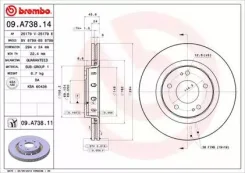 ���� ��������� UV Coated �������� ��� Mitsubishi Outlander, Mitsubishi Airtrek I, Citroen C-Crosser brembo 09a73811 09A73811 ����
