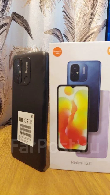 Xiaomi Redmi 12C. �/�, 128 ��, ������, 4G LTE, Dual-SIM, NFC ����
