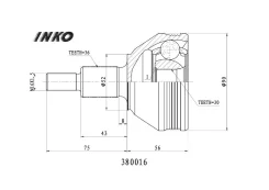 ���� ������� 36/30 ����� ����/��� INKO [380016] 380016 ����