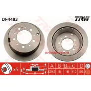 ���� ��������� ������! Toyota Land Cruiser 100 4.2TD/4.7 98 DF4483 TRW DF4483 DF4483 ����