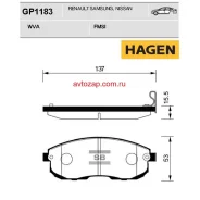 ������� ���������, �������� Hagen Sangsin Brake GP1183 GP1183 ����