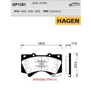 ������� ���������, �������� Hagen Sangsin Brake GP1381 GP1381 ����