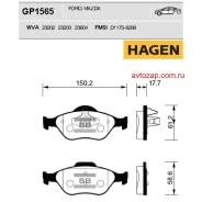 ������� ���������, �������� Hagen Sangsin Brake GP1565 GP1565 ����