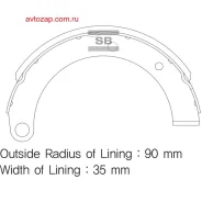 ������� ���������� ������� Hyundai H-1/H100 93-03 (�������� 2 ��) SA121SNS [5982245A00] ! Sangsin Brake SA121 SA121 ����