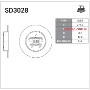 ���� ��������� ������! Nissan Maxima QX 3.0i 94-99, Infiniti I30 95-98 Sangsin Brake SD3028 SD3028 ����