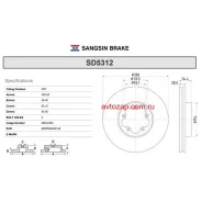 ���� ��������� �������� Sangsin Brake SD5312 SD5312 ����