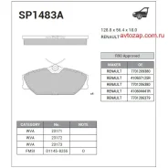 ������� �������� ��������! Renault Laguna 1.9DCi/Megane 1.8i/1.9DCi 99-02 SP1483A Sangsin Brake SP1483A SP1483A ����