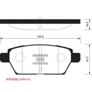 ������� �������� �. Ford Fusion, Mazda 6 06, Lincoln MKZ 07 SP1476SNS PGD1161C [GPYB2648Z] ! Sangsin Brake SP1476 SP1476 ����