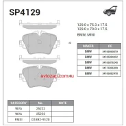 ������� �������� ��������! BMW 2/X1 F45/F46 14 SP4129 Sangsin Brake SP4129 SP4129 ����