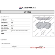 ������� ��������� �������� ������! VW Amarok/Crafter 2.0TDI-3.0TDI 10 SP4402 Sangsin Brake SP4402 SP4402 ����
