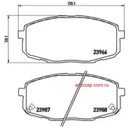 ������� �������� �. KIA Carens 1.6-1.9CRDi 02 P30034 1038 02=FDB1869 [0K2JA3328Z] ! Brembo P30034 P30034 ����