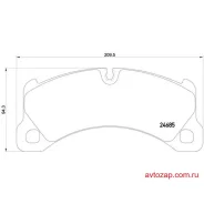 ������� �������� ������.! Porsche Cayenne/Panamera, VW Touareg 3.2-5.0/2.5-3.0D 02 P65026 Brembo P65026 P65026 ����