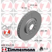 ���� ��������� ! �����. 314x30/50-5x112 VW Sharan 1.4TSi/2.0TDi 10 Zimmermann 600324220 600324220 ����