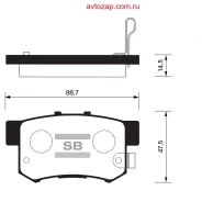 ������� �������� ������! Honda CR-V 2.2 CTDi 05-06/Accord VII 2.4 08 SP1076-RSNS Sangsin Brake SP1076R SP1076R ����