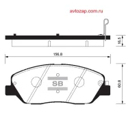������� �������� �. Hyundai Santa Fe (CM) 2.7V6/2.0CRDi 05 SP1194SNS GDB3418 [581014DU00] ! Sangsin Brake SP1194 SP1194 ����