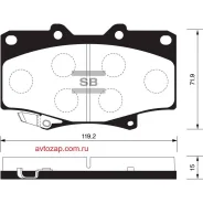 ������� �������� ��������! Toyota Land Cruiser 2.4-4.5/2.4D-4.2TD 90 SP1217 Sangsin Brake SP1217 SP1217 ����