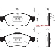 ������� �������� � Renault Megane/Fluence 1.6-2.0/1.5D 08 SP1390SNS GDB1789=1248 10 [440603905R] ! Sangsin Brake SP1390 SP1390 ����