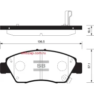 ������� �������� �. Honda Civic 03 SP1435SNS [45022S5BJ00] ! Sangsin Brake SP1435 SP1435 ����