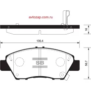 ������� �������� �. Honda CR-Z 11/Fit 09-11 SP1463SNS [45022TK6A00] ! Sangsin Brake SP1463 SP1463 ����