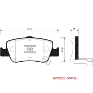 ������� �������� �. Toyota Auris all 07 SP1501SNS GDB3480=FDB4048=1356 02 [0446602180] ! Sangsin Brake SP1501 SP1501 ����