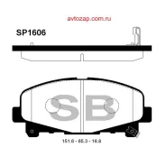 ������� �������� ��������! Honda Acord IX 2.0-2.4i 07.08 SP1606SNS Sangsin Brake SP1606 SP1606 ����