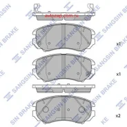 ������� �������� ��������! Hyundai Sonata IV 2.0i/2.7 01 SP2556 Sangsin Brake SP2556 SP2556 ����