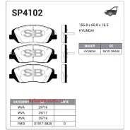 ������� �������� ��������! Hyundai Santa Fe 2.0CRDi/2.2CRDi/2.4 06 SP4102 Sangsin Brake SP4102 SP4102 ����