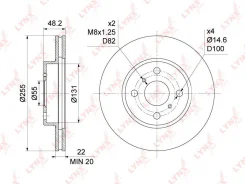 ���� ��������� ������������� (255x22) | ����� | LYNXauto BN-1151 BN1151 ����