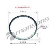 ������ ABS! �������� d192x174x13mm Z=100Nos Scania P/G/R/T Mansons 100067 100067 ����