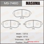 ������� �������� ��������! Subaru Legacy 2.0i/2.5i 98-03/Impreza 2.0i/T WRX 01-03 Masuma MS7460 MS7460 ����