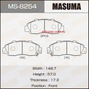 ������� �������� ��������! Honda Accord 2.0-3.0 90-03/Civic 1.8 16V 97-01 Masuma MS8254 MS8254 ����