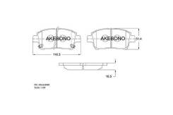 ������� ��������� �������� �������� �������� ��� Toyota Corolla (E12), bB -04, Prius 00-, Yaris (P10), WILL AN-634WK Akebono AN-634WK AN634WK ����