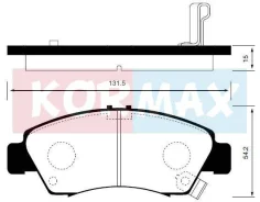 ������� ���������, �������� � ������������ ��������� D5073M HO Civic 91-, Fit 01- Kormax KBP064 KBP064 ����