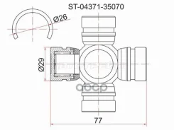 ���������� ���������� ���� Toyota Camry Japan 82-86 / Crown 79-99 Sat ���. ST-04371-35070 ST0437135070 ����