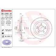 ���� ��������� ������ Hyundai i40 I (VF) 03/12-05/19 / Hyundai i40 I CW (VF) 07/11-05/19 / Hyundai i Brembo 08C25021 Brembo 08C25021 08C25021 ����
