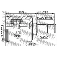 ���� ���������� ������ 22X35X25 Febest 0311Esmtrh Febest 0311Esmtrh 0311ESMTRH ����