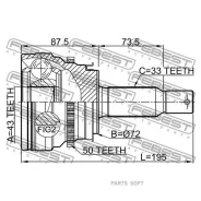 ���� �������� ������ 43X72X33 Febest 0410V97WRA50 Febest 0410V97WRA50 0410V97WRA50 ����