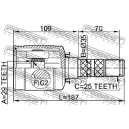���� ���������� 29x35x25 | ����� ����/��� | Febest 0811B9 Febest 0811B9 0811B9 ����