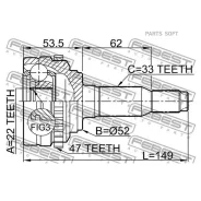 ���� �������� 22X52X33 Febest 1110J200A47 Febest 1110J200A47 1110J200A47 ����
