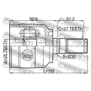 ���� ���������� 25x30x27 | ����� ��� | Febest 1211YFLH Febest 1211YFLH 1211YFLH ����