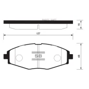 ������� ��������� Daewoo Nexia/Lanos/Matiz 97- �����. SOHC Sangsin Brake SP1086 SP1086 ����