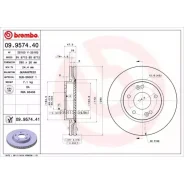 ���� ��������� �������� Hyundai (Beijing) i30 (FD) 07/09-12/14 / Hyundai (Beijing) ix25 (GC) 10/14- Brembo 09957440 Brembo 09957440 09957440 ����