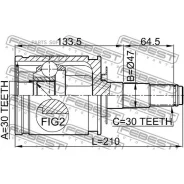 ���� ���������� 30x47x30 | ����� ����/��� | Febest 0111FZJ100 Febest 0111FZJ100 0111FZJ100 ����