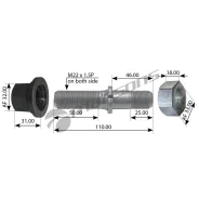 ������� �������� SAF M22x1.5/L=112/61/46 + 2 ����� Mansons 600.176 600176 ����