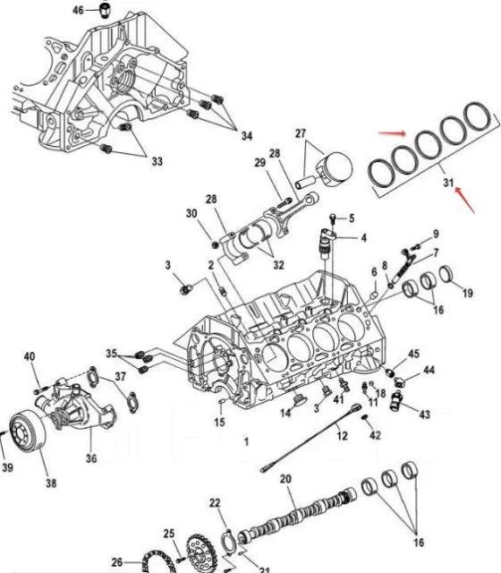 ��������� ������ Mercruiser 8,1L �������� �� ���������.39-881601 ����