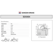 ���� ��������� �������� Skoda Octavia (1Z) YETI, VW GOLF V/VI SD5404 Sangsin Brake SD5404 SD5404 ����