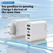 �������� ���������� ������������� 3U+2PD 3x USB + 2x Type-C 65W PD20+PD15+2x 3.1A + QC 3.0 ����