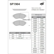 ������� ��������� FIAT Ducato 06- �����. Sangsin Brake SP1904 SP1904 ����