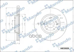 ���� ��������� �������� ��� 298*26*45 6 ������������� Ssangyong Mando ���. mbc030238 MBC030238 ����
