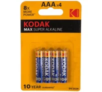 ��������� 1.5� ��� LR03 BP4 (4��) Kodak MAX SUPER Alkaline KAA-4 ����